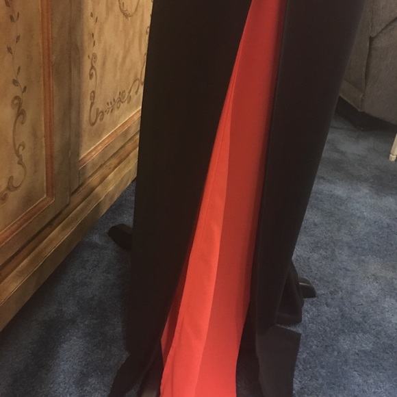 Black semi-wide pants with orange panels Size M/L - Picture 6 of 6